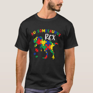 Camiseta Dinossauro de Conscientização do Autismo  Peças de