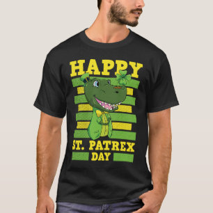 Camiseta Dinossauro de Dia de São Patrício do Dia Rex da Ru