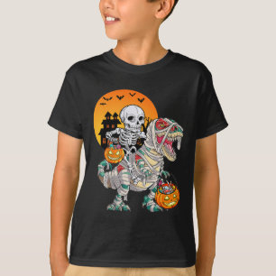 Camiseta Dinossauro de Halloween T Rex Esqueleto Assustador