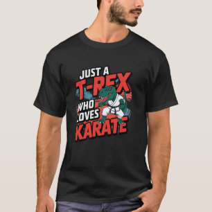 Camiseta Dinossauro de Karatê Fofo Clássico - Arte Marcial 