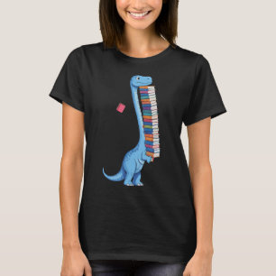 Camiseta Dinossauro De Leitura De Carregando De Livro Dino