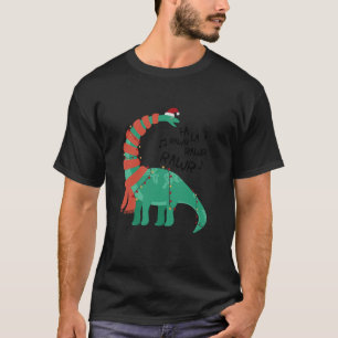 Camiseta Dinossauro de Natal Brontosaurus Cantando Fa Ra Ra