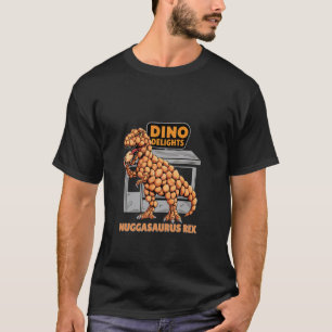 Camiseta Dinossauro de Nugget de Frango T Rex Nuggasaurus R