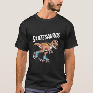 Camiseta Dinossauro De Patins T-Rex Patins Dino Engraçado R
