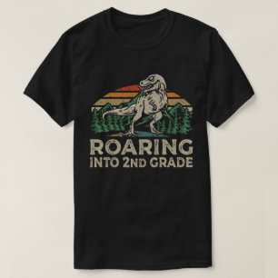 Camiseta Dinossauro De segundo De Raiva De Volta À Escola
