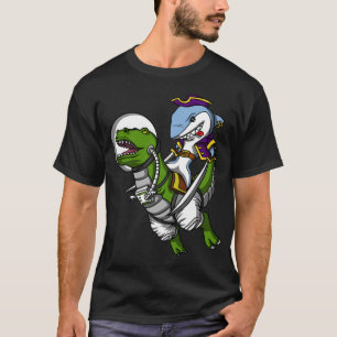 Camiseta Dinossauro de T-Rex do espaço da equitação do