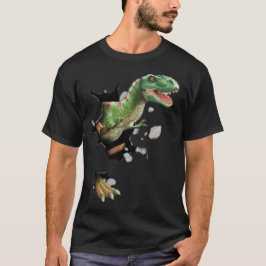 Camiseta dinossauro de vetores de gráficos 3d
