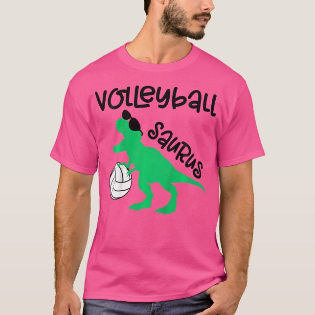 Camiseta Dinossauro de vôlei Saurus Toddler Boy maior (Frente)
