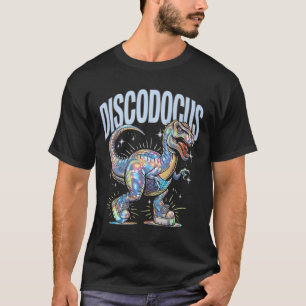 Camiseta Dinossauro Disco Diplodocus Anos 70 Dino Dançando 