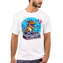 Dinossauro DJ - Engraçado Design de Música Pixel A
