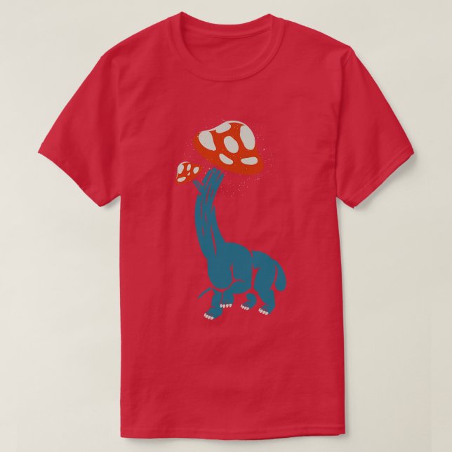 Camiseta Dinossauro do Cogumelo Brachiossauro por Tobe Fons (Frente do Design)