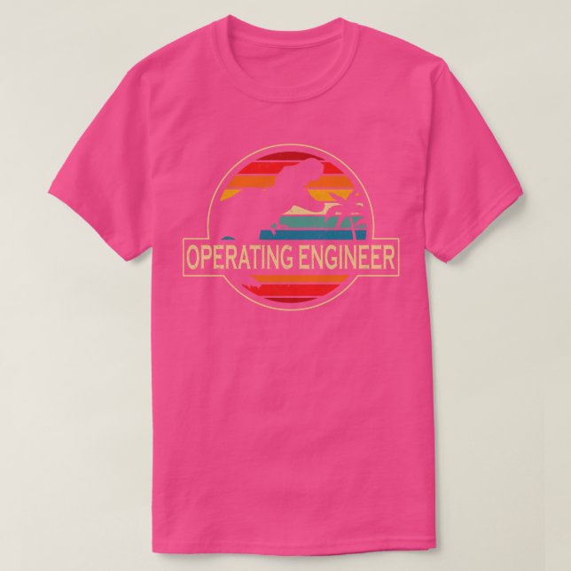 Camiseta Dinossauro do Engenheiro operacional (Frente do Design)