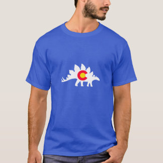 Camiseta Dinossauro do estado de bandeira de Colorado