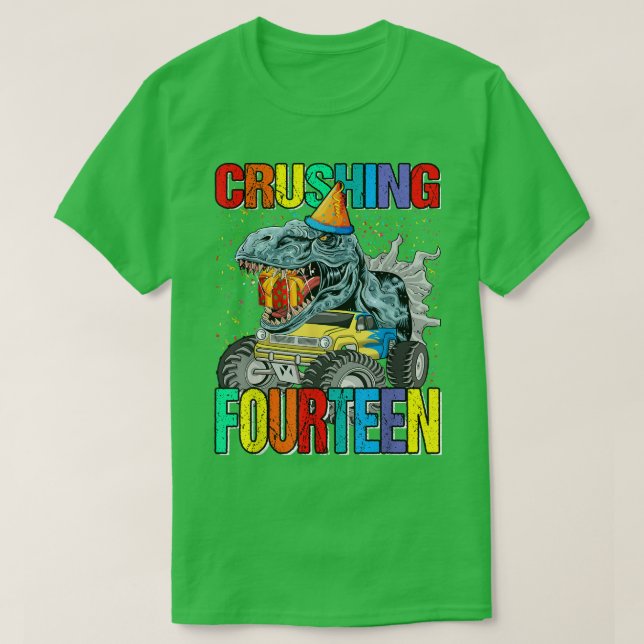 Camiseta Dinossauro do Monstro dos Quatorze Aniversários (Frente do Design)