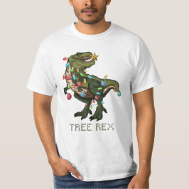 Camiseta Dinossauro do Natal de Rex da árvore