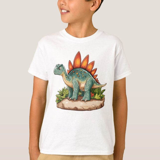Camiseta Dinossauro do Stegossauro (Frente)