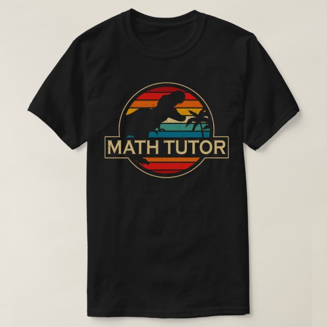 Camiseta Dinossauro do Tutor Matemático (Frente do Design)