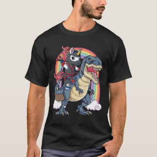 Camiseta Dinossauro do Unicorn Ninja Riding