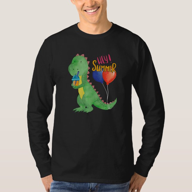 Camiseta Dinossauro Doce Com Refrescamento De Limonada Fo (Frente)
