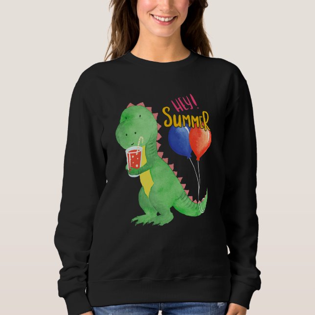 Camiseta Dinossauro Doce Com Refrescamento De Limonada Fo (Frente)