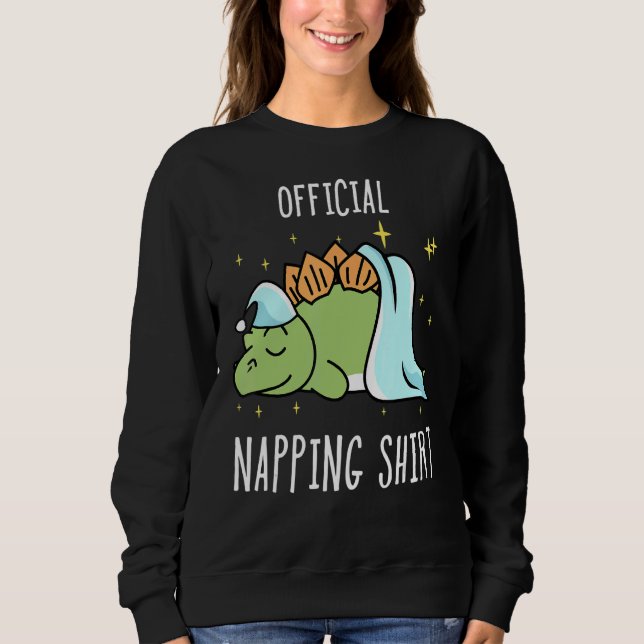 Camiseta Dinossauro Dormindo Pijama Sonolento (Frente)