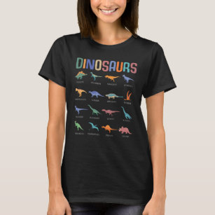 Camiseta Dinossauro Educação Tricerátops Stegosaurus Trex