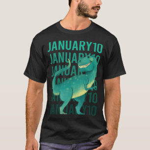Camiseta Dinossauro Engraçado - 10 de Janeiro 10