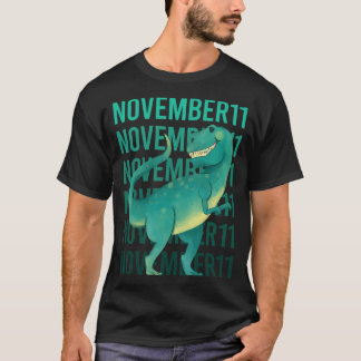Camiseta Dinossauro engraçado - 11 de 11 de novembro