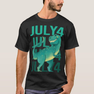Camiseta Dinossauro Engraçado - 4 de julho de 4 04