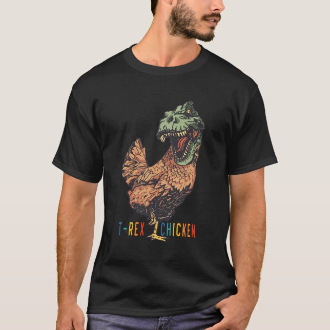 Camiseta Dinossauro Engraçado de Frango T-REX (Frente)