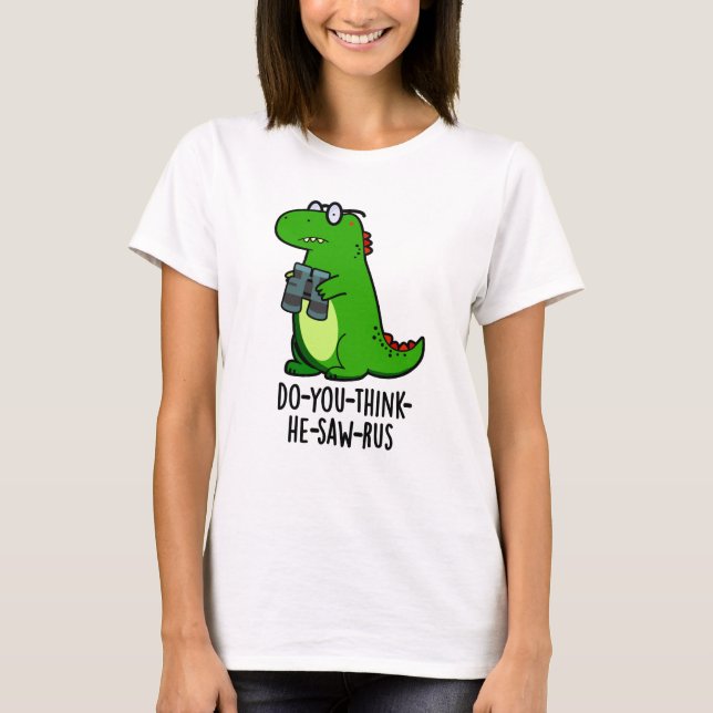 Camiseta Dinossauro Engraçado Dinossauro Engraçado. (Frente)