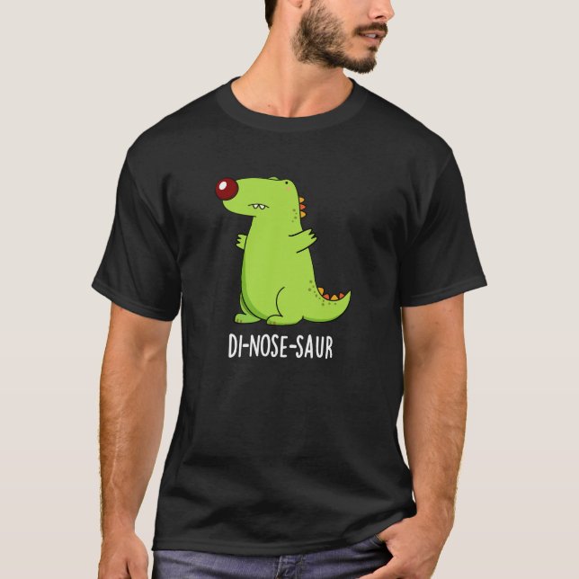 Camiseta Dinossauro Engraçado Dinossauro Escuro BG (Frente)