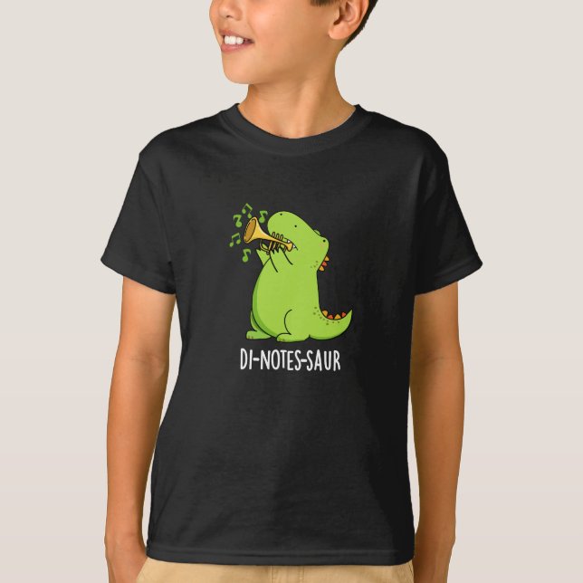Camiseta Dinossauro Engraçado Dinossauro Pun Dark BG (Frente)