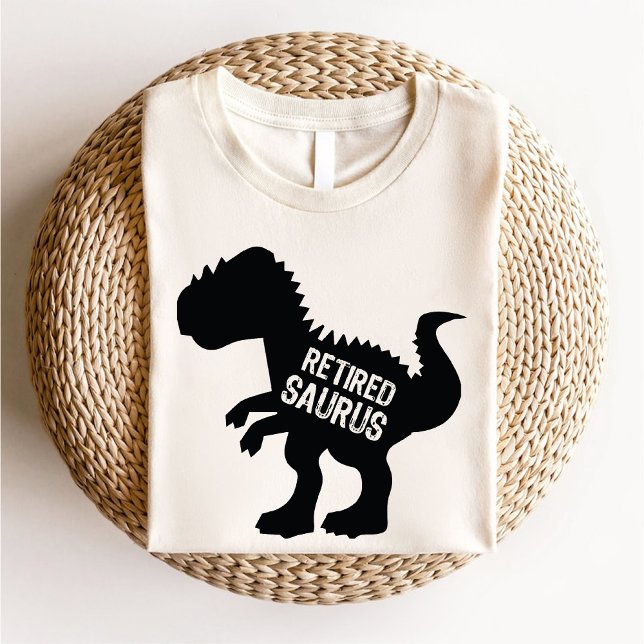 Camiseta Dinossauro Engraçado E Aposentado Para Festa de an (Funny Retired Dinosaur For Birthday Party White T-Shirt)