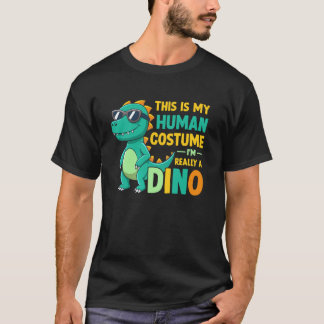 Camiseta Dinossauro Engraçado - Este É Meu Disfarce de Huma
