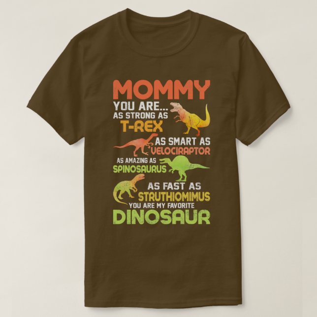 Camiseta Dinossauro Engraçado Mãe Estilo Incomodado Dia de  (Frente do Design)