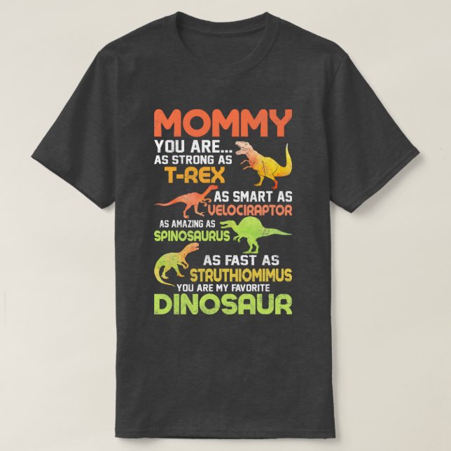 Camiseta Dinossauro Engraçado Mãe Estilo Incomodado Dia de  (Frente do Design)