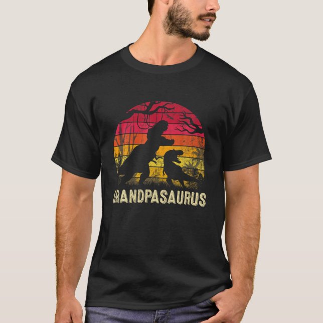 Camiseta Dinossauro Engraçado pelo Dia de os pais do Mens A (Frente)