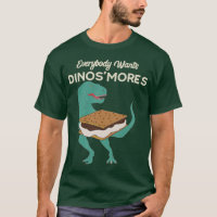 Dinossauro Engraçado Smores acampando DinoSmores T