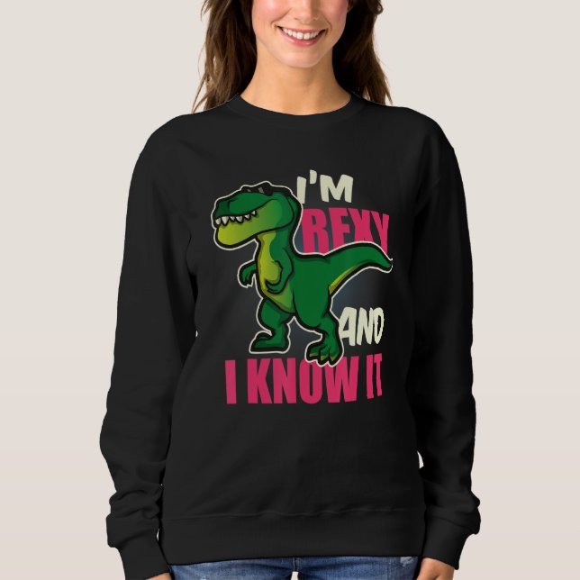 Camiseta Dinossauro Engraçado T Rex Para Crianças Jovens E  (Frente)