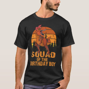 Camiseta Dinossauro Esquadrão da Família Aniversário Corres