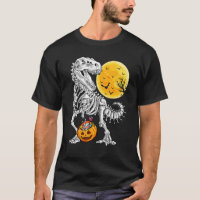 Dinossauro Esqueleto T Rex Assustador Pumpkins Hal