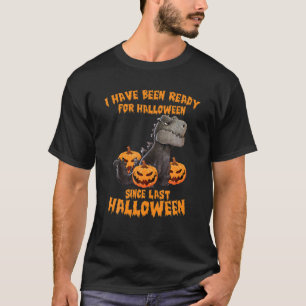 Camiseta Dinossauro Estou Pronta Para O Halloween Desde A 