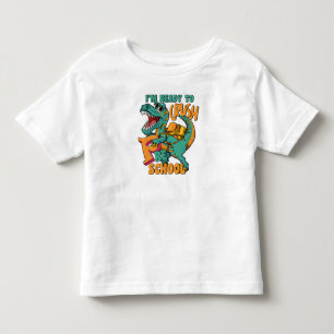 Camiseta Dinossauro Estou Pronto Esmago Pré-Escola