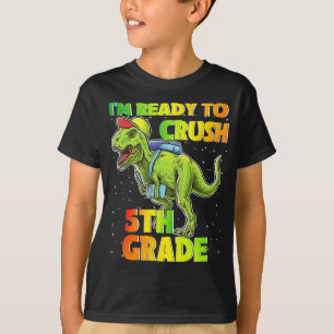 Camiseta Dinossauro, estou pronto para esmagar 5 de volta à