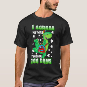 Camiseta Dinossauro Eu Caminhei Por 100 Dias 100º Da