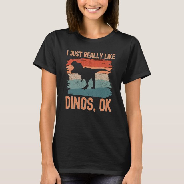 Camiseta Dinossauro Eu Gosto Muito De Dinos (Frente)