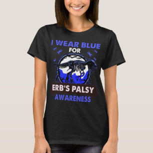 Camiseta Dinossauro Eu Visto Azul Para A Consciencialização