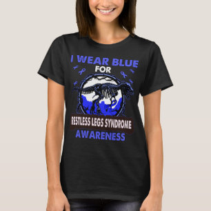 Camiseta Dinossauro Eu Visto Azul Para SÍNDROME DE PERNAS I