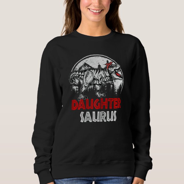Camiseta Dinossauro Familiar Rex Filha Saurus Daughtersaur (Frente)